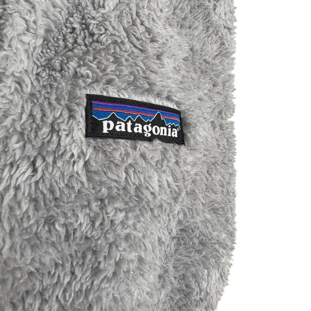 Patagonia Gray Fleece Vest Size Medium Zip Up  Cabincore  GORPCORE Scandigirl - Picture 5 of 10